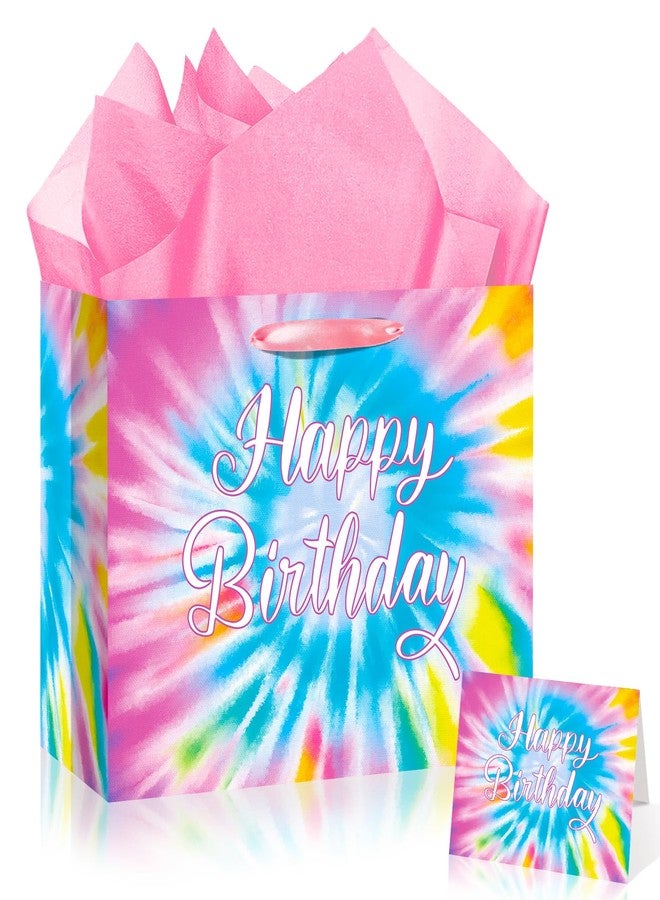 Woosytoo Tie Dye Birthday Decorations Tie Dye Party Gift Bags Tie Dye Camouflage Paper Bags Colorful Rainbow Paper Goodie Candy Treat Bags for Tie Dye Birthday Retro Party Favors Supplies - Image 1